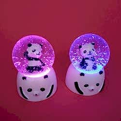 Toptan Mini Işıklı Panda Kar Küresi