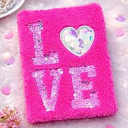 Toptan Love Tasarımlı Peluş Defter