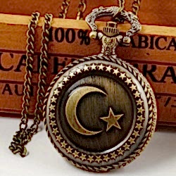 Toptan Türk Bayraklı Köstekli Saat