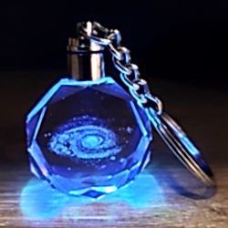 Toptan Galaxy Gezegen Tasarım Işıklı Anahtarlık