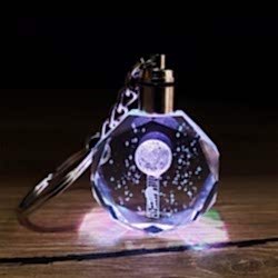 Toptan Işıklı Kristal Anahtarlık