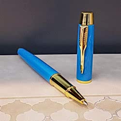 Toptan Gold Şeritli Mavi Defter Ve Kalem Seti
