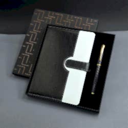 Toptan Siyah Beyaz Tarihsiz Ajanda Defter Kalem Seti