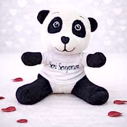 Toptan Seni Seviyorum Tişörtlü Sevimli Peluş Panda