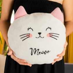 Toptan Peluş Kedi Yastık